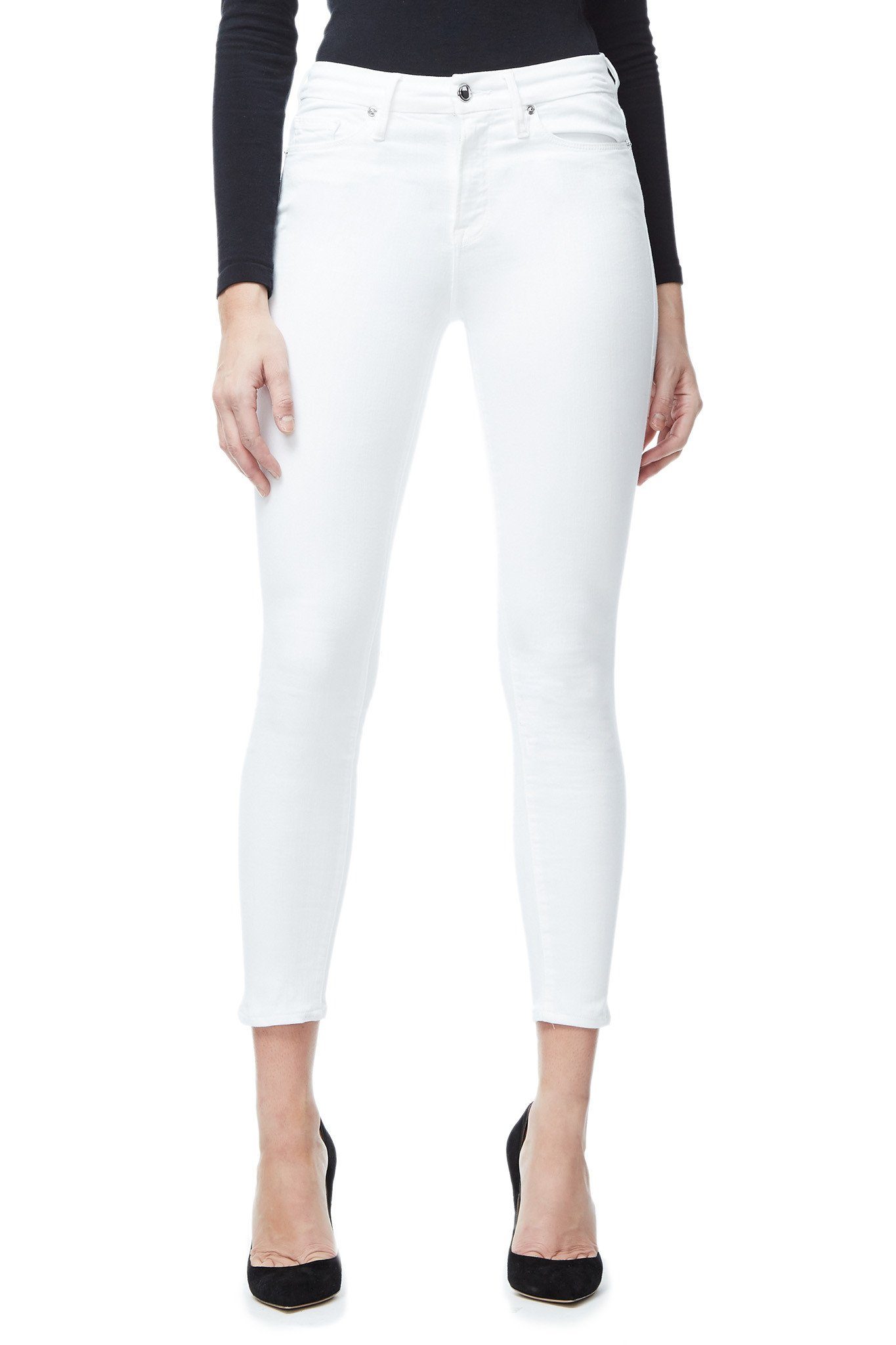 NEW! Good American Good Legs store Crop White Jeans