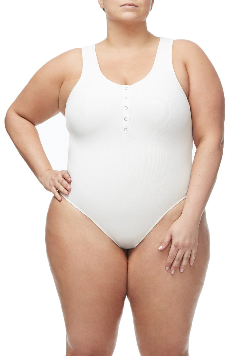 The Henley Snap Body - White001 | GOOD AMERICAN – sandbox-ga