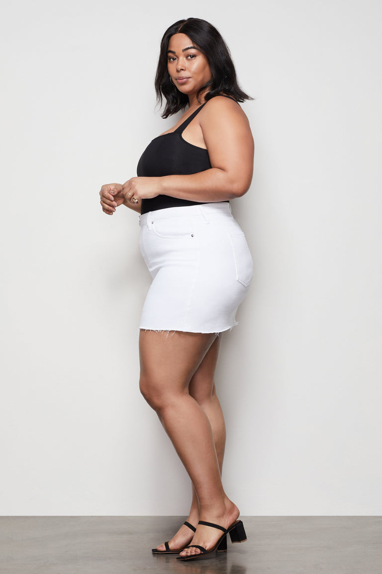 MINI SKIRT EXPOSED ZIPPER | WHITE001 – sandbox-ga