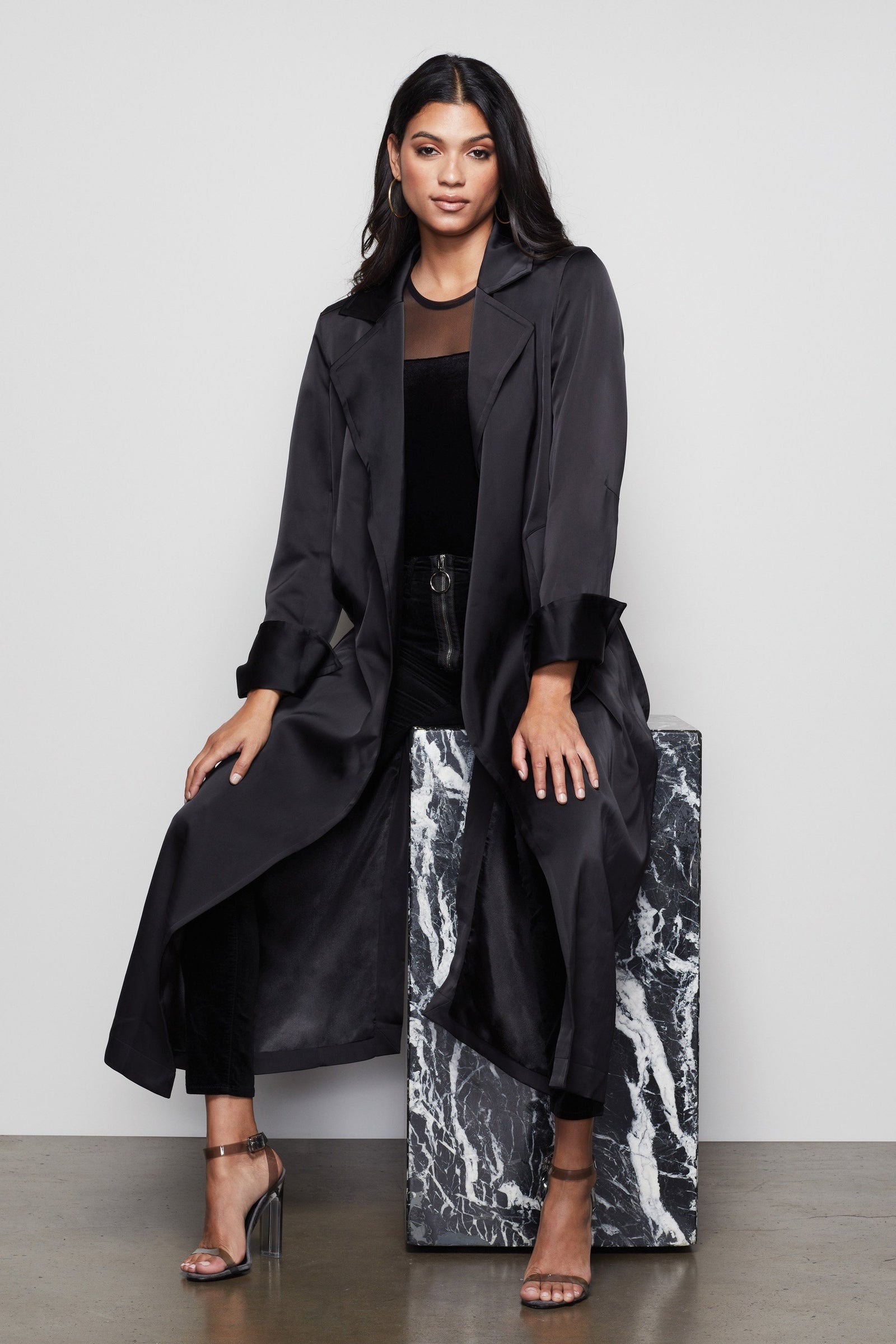 WATER REPELLENT BELTED TRENCH COAT - Black | ZARA United States