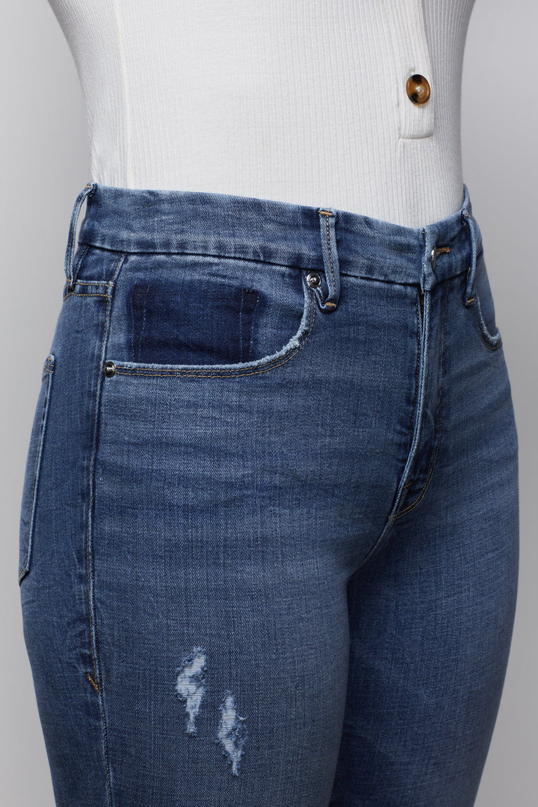 GOOD WAIST RELEASED CHEWED HEM | BLUE389 – sandbox-ga